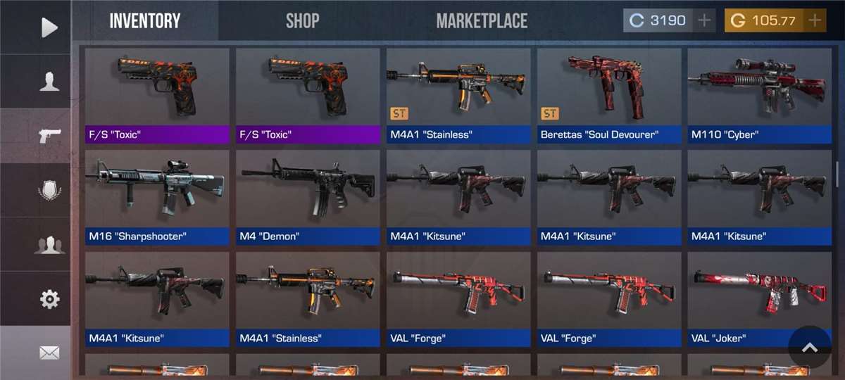 Complete All Type Knife Skin, Great K/D, Batl